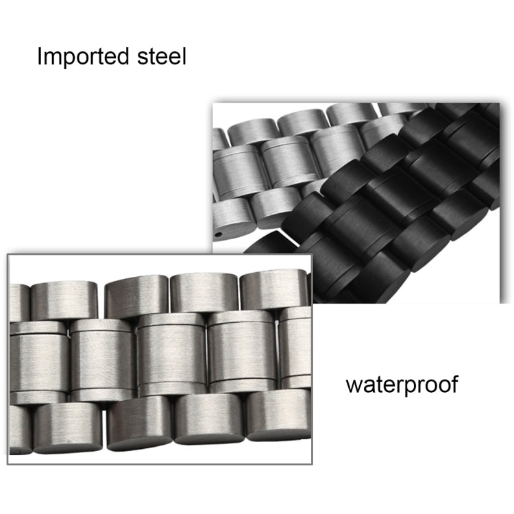 For Samsung Gear S2 Classic Smart Watch Butterfly Buckle 3 Beads Stainless Steel Watchband For Samsung Gear S2 Classic Smart Watch Butterfly Buckle 3 Beads Stainless Steel Watchband