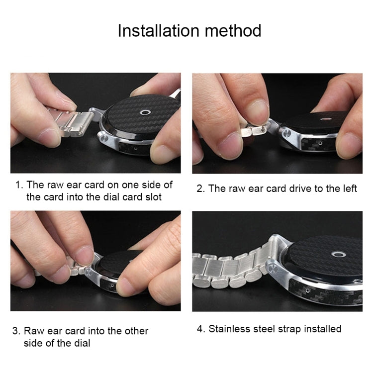 For Samsung Gear S2 Classic Smart Watch Butterfly Buckle 3 Beads Stainless Steel Watchband For Samsung Gear S2 Classic Smart Watch Butterfly Buckle 3 Beads Stainless Steel Watchband