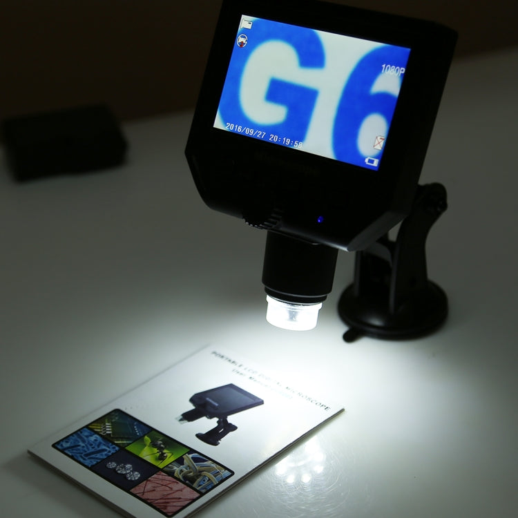 G600 600X 3.6MP 4.3 inch HD LCD Display USB Charging Portable Digital Microscope with LED Light, Support Micro SD Card(64GB Max), US Plug, AC 100-240V G600 600X 3.6MP 4.3 inch HD LCD Display USB Charging Portable Digital Microscope with LED Light, Support Micro SD Card(64GB Max), US Plug, AC 100-240V