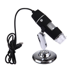 Microscopio digital USB con sensor de imagen de 0,3 MP y lupa de 1000X con 8 LED y soporte profesional, 1000X