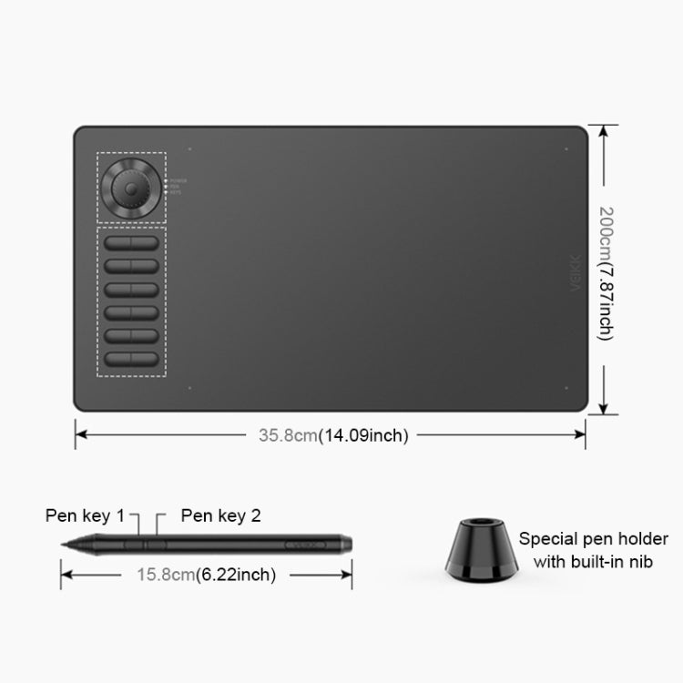 VEIKK A15PRO 10x6 inch 5080 LPI Type-C Interface Smart Touch Electronic Graphic Tablet VEIKK A15PRO 10x6 inch 5080 LPI Type-C Interface Smart Touch Electronic Graphic Tablet