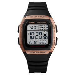 SKMEI 1278 Fashionable Outdoor 50m Waterproof Digital Watch Student Sports Wrist Watch Support 5 Group Alarm Clocks