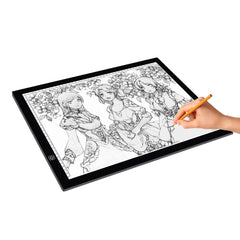 A3 8W 5V LED USB Three Level of Brightness Dimmable  Acrylic Scale Copy Boards Anime Sketch Drawing Sketchpad with USB Cable & Power Adapter