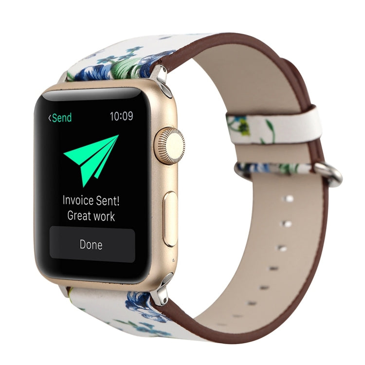 For Apple Watch Ultra 49mm&Watch Ultra 2 49mm / Series 10 46mm / 9&8&7 45mm / SE 3&SE 2&6&SE&5&4 44mm / 3&2&1 42mm Fashion Pastoralism Style Little Floral Pattern Women Watch Leather Watch Band, For 42mm A, For 42mm B, For 42mm C, For 42mm D, For 42mm ... For Apple Watch Ultra 49mm&Watch Ultra 2 49mm / Series 10 46mm / 9&8&7 45mm / SE 3&SE 2&6&SE&5&4 44mm / 3&2&1 42mm Fashion Pastoralism Style Little Floral Pattern Women Watch Leather Watch Band, For 42mm A, For 42mm B, For 42mm C, For 42mm D, For 42mm ...