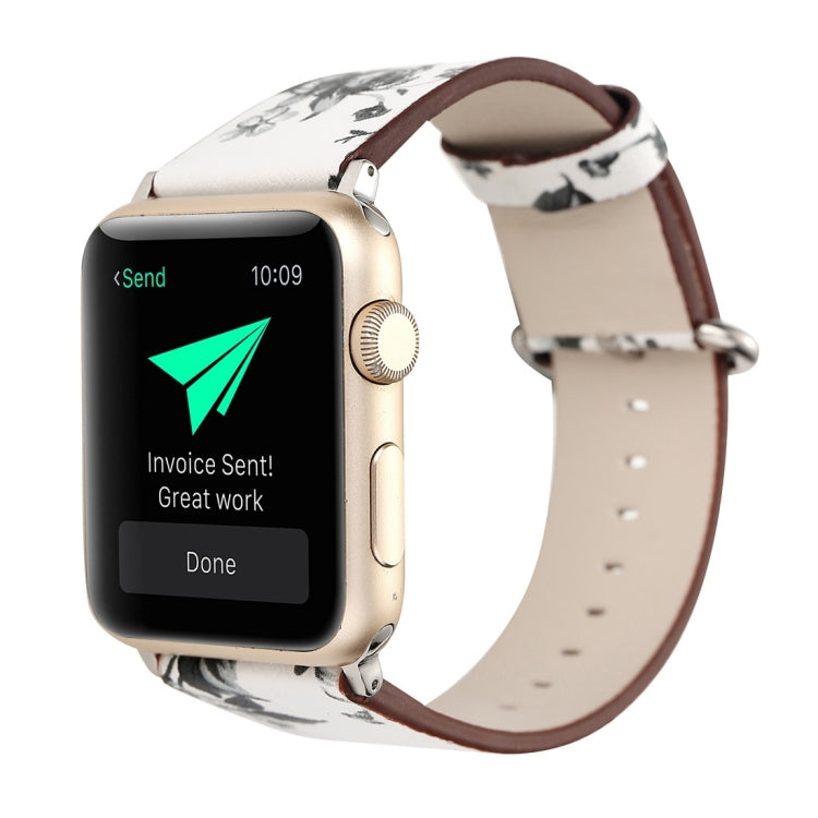 For Apple Watch Ultra 49mm&Watch Ultra 2 49mm / Series 10 46mm / 9&8&7 45mm / SE 3&SE 2&6&SE&5&4 44mm / 3&2&1 42mm Fashion Pastoralism Style Little Floral Pattern Women Watch Leather Watch Band, For 42mm A, For 42mm B, For 42mm C, For 42mm D, For 42mm ... For Apple Watch Ultra 49mm&Watch Ultra 2 49mm / Series 10 46mm / 9&8&7 45mm / SE 3&SE 2&6&SE&5&4 44mm / 3&2&1 42mm Fashion Pastoralism Style Little Floral Pattern Women Watch Leather Watch Band, For 42mm A, For 42mm B, For 42mm C, For 42mm D, For 42mm ...