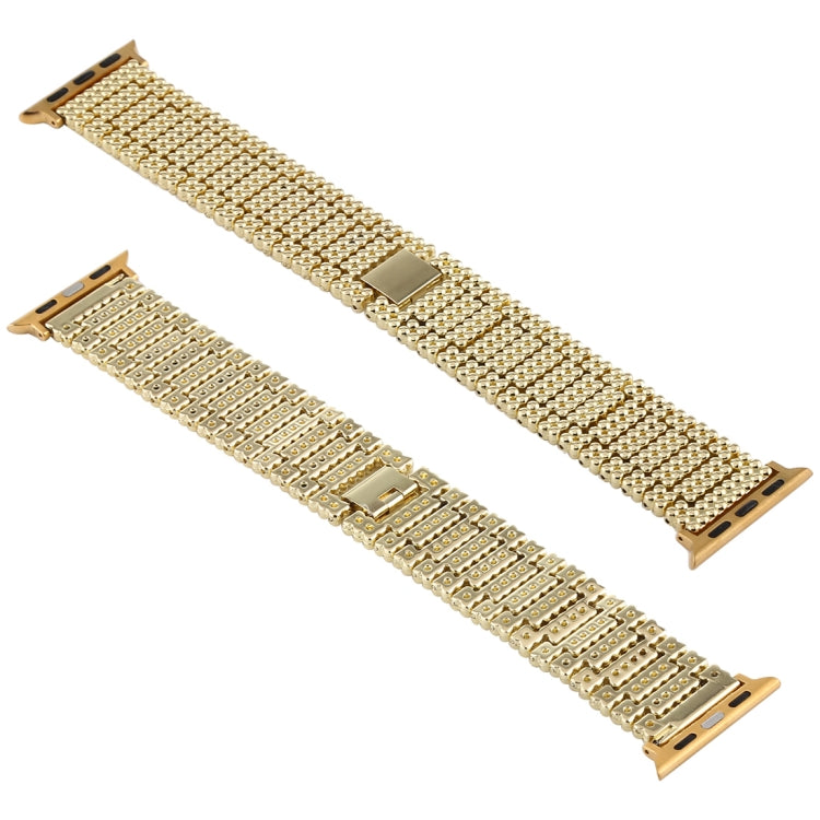 For Apple Watch Series 7 41mm / 6 & SE & 5 & 4 40mm / 3 & 2 & 1 38mm Nine Beads Stainless Steel Wrist Strap Watch Band For Apple Watch Series 7 41mm / 6 & SE & 5 & 4 40mm / 3 & 2 & 1 38mm Nine Beads Stainless Steel Wrist Strap Watch Band