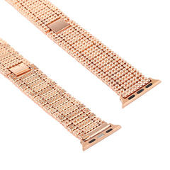 For Apple Watch Series 7 41mm / 6 & SE & 5 & 4 40mm / 3 & 2 & 1 38mm Nine Beads Stainless Steel Wrist Strap Watch Band