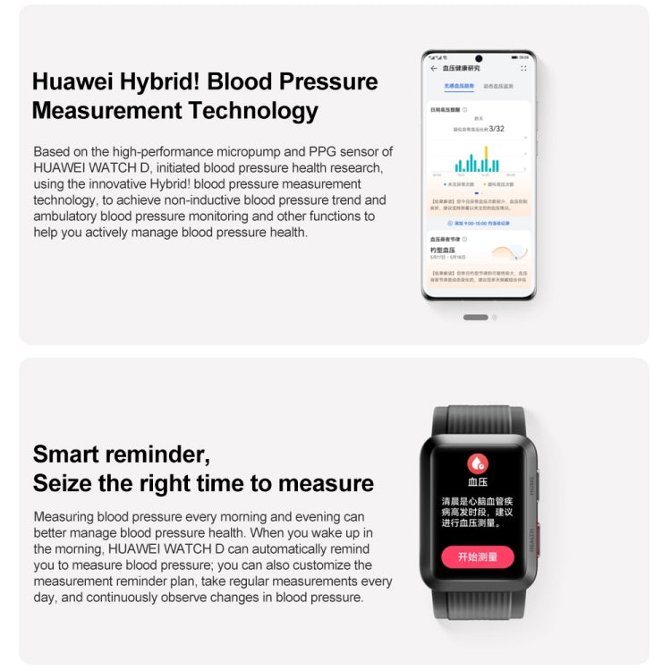 HUAWEI WATCH D Smart Healthy Watch, 1.64 inch AMOLED Screen, Support ECG  / Blood Pressure Monitoring HUAWEI WATCH D Smart Healthy Watch, 1.64 inch AMOLED Screen, Support ECG  / Blood Pressure Monitoring