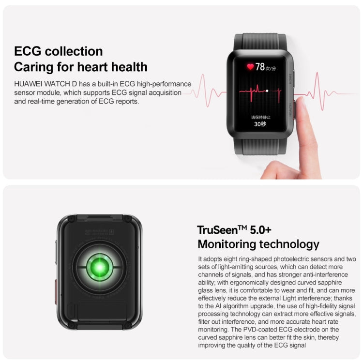 HUAWEI WATCH D Smart Healthy Watch, 1.64 inch AMOLED Screen, Support ECG  / Blood Pressure Monitoring HUAWEI WATCH D Smart Healthy Watch, 1.64 inch AMOLED Screen, Support ECG  / Blood Pressure Monitoring