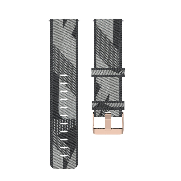 Correa de reloj de nailon con tejido de rayas de 18 mm para Fossil Female Sport / Charter HR / Gen 4 Q Venture HR Correa de reloj de nailon con tejido de rayas de 18 mm para Fossil Female Sport / Charter HR / Gen 4 Q Venture HR
