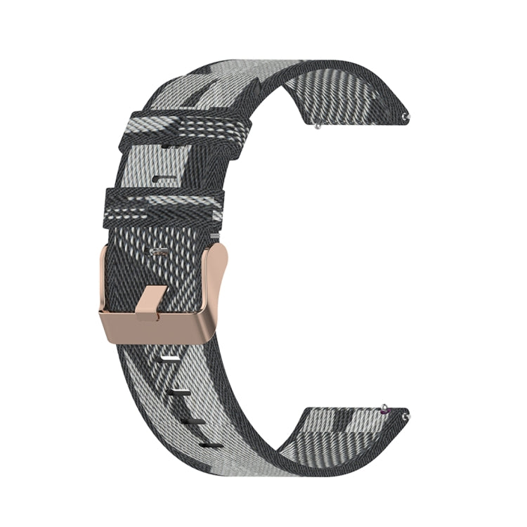 Correa de reloj de nailon con tejido de rayas de 18 mm para Fossil Female Sport / Charter HR / Gen 4 Q Venture HR Correa de reloj de nailon con tejido de rayas de 18 mm para Fossil Female Sport / Charter HR / Gen 4 Q Venture HR