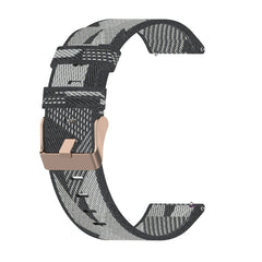 Correa de reloj de nailon con tejido de rayas de 18 mm para Xiaomi Mi Watch, Garmin Vivomove 3s / Vivoactive 4s