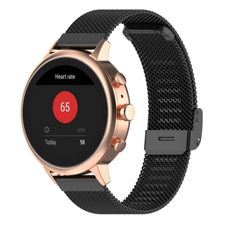 Correa de reloj de malla metálica de 18 mm para Fossil Female Sport / Charter HR / Gen 4 Q Venture HR Correa de reloj de malla metálica de 18 mm para Fossil Female Sport / Charter HR / Gen 4 Q Venture HR