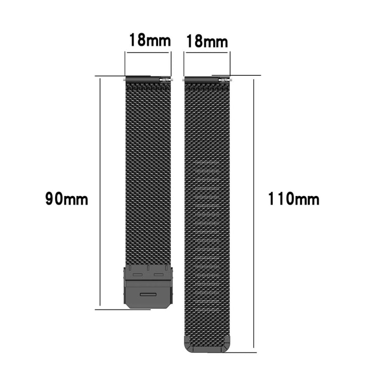 Correa de reloj de malla metálica de 18 mm para Fossil Female Sport / Charter HR / Gen 4 Q Venture HR Correa de reloj de malla metálica de 18 mm para Fossil Female Sport / Charter HR / Gen 4 Q Venture HR