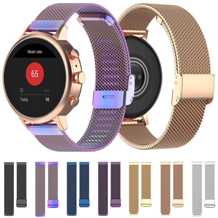 Correa de reloj de malla metálica de 18 mm para Fossil Female Sport / Charter HR / Gen 4 Q Venture HR Correa de reloj de malla metálica de 18 mm para Fossil Female Sport / Charter HR / Gen 4 Q Venture HR