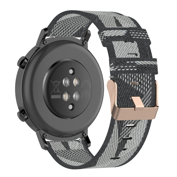 Correa de reloj de nailon con tejido de rayas de 20 mm para Huawei GT 2 de 42 mm / Honor Magic Watch 2 de 42 mm Correa de reloj de nailon con tejido de rayas de 20 mm para Huawei GT 2 de 42 mm / Honor Magic Watch 2 de 42 mm
