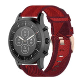 22mm Stripe Weave Nylon Wrist Strap Watch Band for Fossil Hybrid Smartwatch HR, Male Gen 4 Explorist HR & Sport