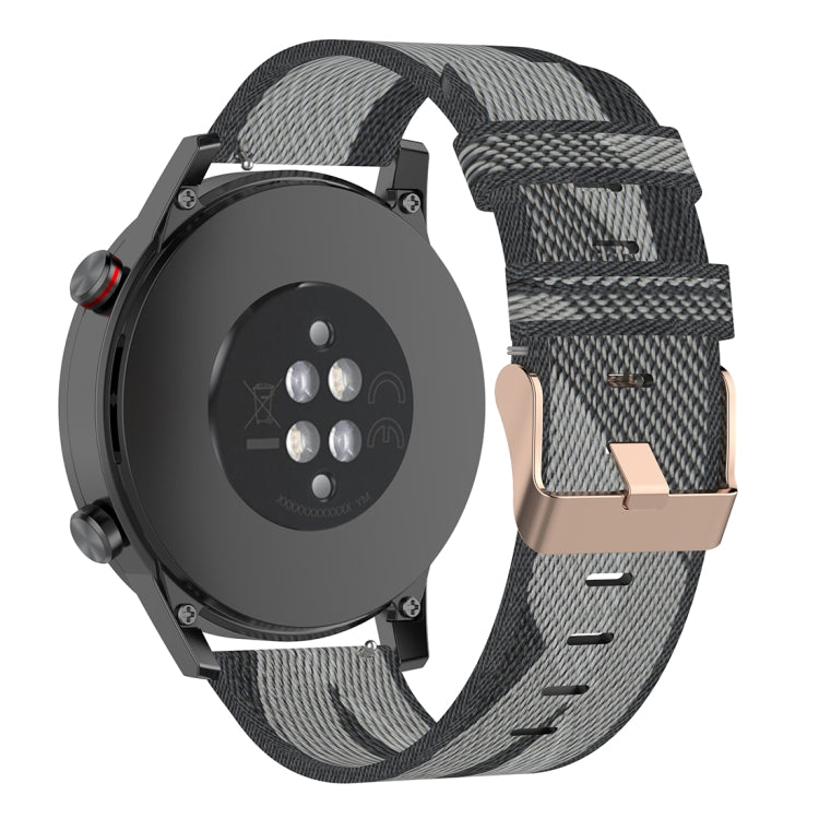 22mm Stripe Weave Nylon Wrist Strap Watch Band for Huawei GT / GT2 46mm, Honor Magic Watch 2 46mm / Magic 22mm Stripe Weave Nylon Wrist Strap Watch Band for Huawei GT / GT2 46mm, Honor Magic Watch 2 46mm / Magic