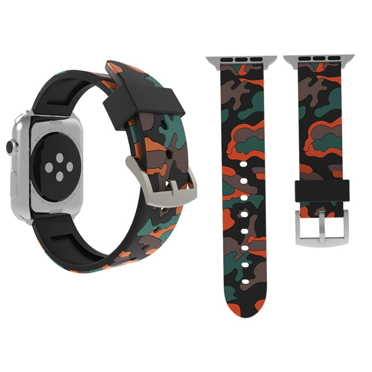 For Apple Watch Series 3 & 2 & 1 38mm Fashion Camouflage Pattern Silicone Watch Band For Apple Watch Series 3 & 2 & 1 38mm Fashion Camouflage Pattern Silicone Watch Band
