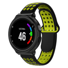 Correa deportiva de silicona de dos colores para reloj Garmin Forerunner 220 / Approach S5 / S20
