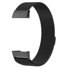 Correa de reloj con imán de acero inoxidable para FITBIT Charge 3, tamaño pequeño, 187 x 18 mm