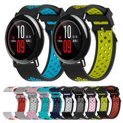 Correa de reloj deportiva de silicona de dos colores para Xiaomi Huami Amazfit Bip Lite versión 22 mm