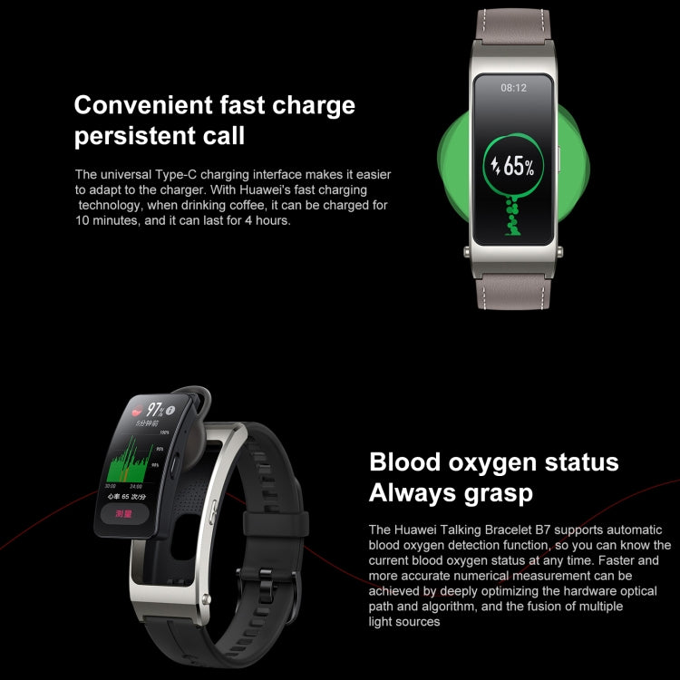 Original Huawei TalkBand B7 Smart Bracelet, 1.53 inch Screen, Support Bluetooth Call / Heart Rate / Blood Oxygen / Sleep Monitoring Original Huawei TalkBand B7 Smart Bracelet, 1.53 inch Screen, Support Bluetooth Call / Heart Rate / Blood Oxygen / Sleep Monitoring