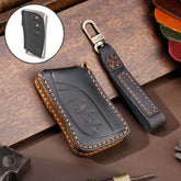 For Lexus 3-button Hallmo Car Cowhide Leather Key Protective Cover Key Case, C130