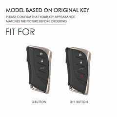 For Lexus 3-button Hallmo Car Cowhide Leather Key Protective Cover Key Case, C130