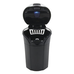 N12B Car Creative Ashtray Solar Power With Light And Cover Car Supplies