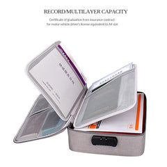 ZJ02 Waterproof Polyester Multi-layer Document Storage Bag Laptop Bag for All Sizes of Laptops, with Password Lock