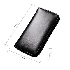 Antimagnetic RFID Large Capacity Long Style Genuine Leather Passport Package / Multifunctional and Many Card Slots Card Package