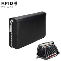 Antimagnetic RFID Large Capacity Long Style Genuine Leather Passport Package / Multifunctional and Many Card Slots Card Package