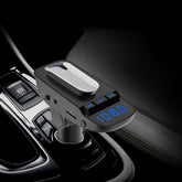 ER9 2 in 1 Hands-Free Calling Car Kit Wireless Bluetooth Headset Dual USB Charger FM Transmitter MP3 Music Player, ER9