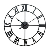 40cm Retro Living Room Iron Round Roman Numeral Mute Decorative Wall Clock