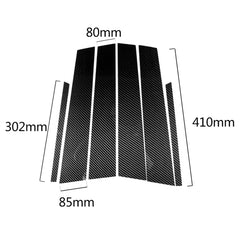 Car Carbon Fiber B Column Decorative Sticker for Mercedes-Benz W204 2007-2013