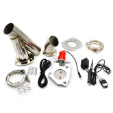 CNSPEED Stainless Steel Car Remote Control Electric Exhaust Valve Pipe Set, Size: 2.5 inch