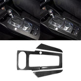 3 PCS Car Carbon Fiber Gear Panel Decorative Sticker for Audi A3, Left Driving