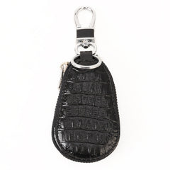 Universal Leather Crocodile Texture Waist Hanging Zipper Wallets Key Holder Bag (No Include Key)