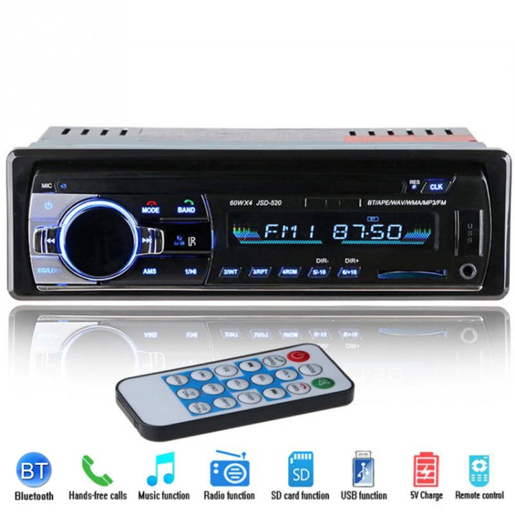 JSD-520 Car Stereo Radio MP3 Audio Player Support Bluetooth Hand-free Calling / FM / USB / SD, Ordinary Version JSD-520 Car Stereo Radio MP3 Audio Player Support Bluetooth Hand-free Calling / FM / USB / SD, Ordinary Version
