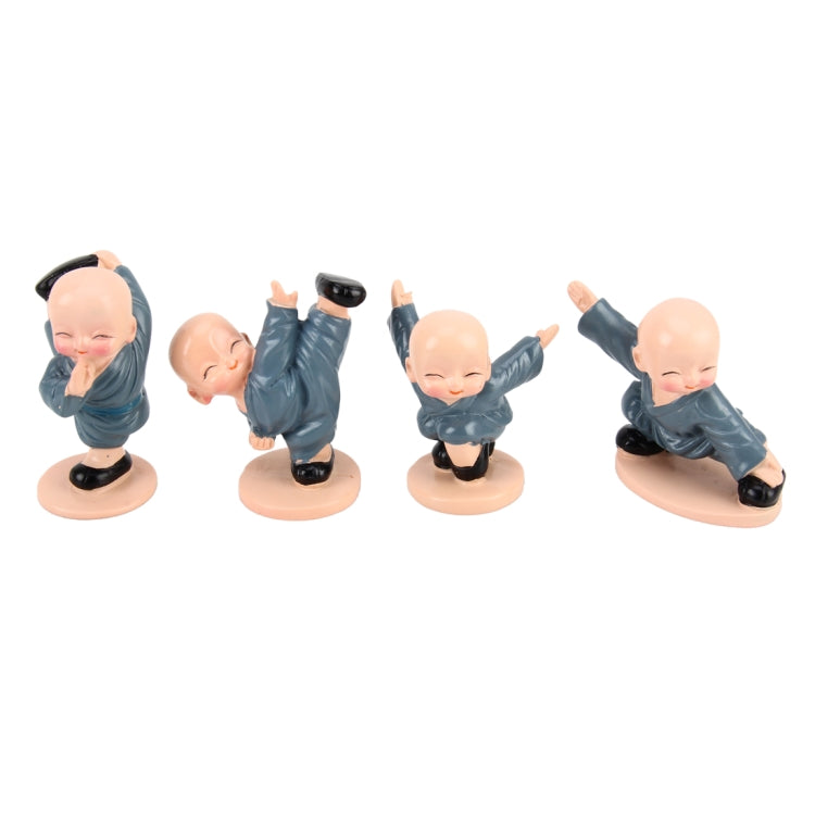 4 PCS/Lot Cute Automotive Interiors Little Monk Ornaments Resin Cute Chinese Kung Fu Monk Car Home Decoration Ornaments Miniatures Crafts 4 PCS/Lot Cute Automotive Interiors Little Monk Ornaments Resin Cute Chinese Kung Fu Monk Car Home Decoration Ornaments Miniatures Crafts