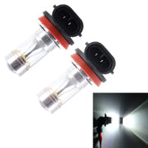 2 PCS H8/H11 30W 350 LM 6000K White Light CREE 6 LED Car Fog Light Bulb, DC 12V