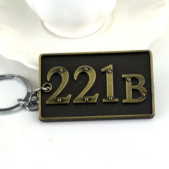 Detective Sherlock 221B Key Chain Car Key Ring Multi-functional Tool Key Holder Key Chains Rings Holder Pendant  Auto Parts