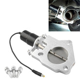Universal Car 2.5 inch Stainless Steel Racing Electric Exhaust Cutout Valves Control Motor Kit, 2.5 inch