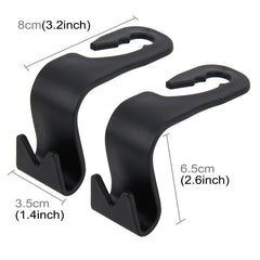 2 PCS Car Seat Back Trunk Bag Hanger Holder Auto Headrest Luggage Hook, 3R-2118