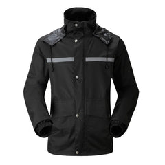 Durable Reflective Motorcycle Split Raincoat Pants Riding Bicycle Electric Bike Windproof Waterproof Rain Wear for Adult, Size: 2XL(Black)