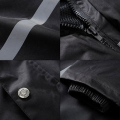 Durable Reflective Motorcycle Split Raincoat Pants Riding Bicycle Electric Bike Windproof Waterproof Rain Wear for Adult, Size: 2XL(Black)