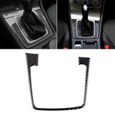 Car Carbon Fiber Gear Position Panel Frame Decorative Sticker for Volkswagen Golf 7 2018-, without Hole and Start and Stop, Left Drive