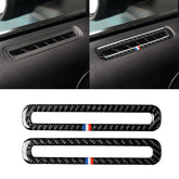 2 PCS Car USA Color Carbon Fiber Door Air Outlet Decorative Sticker for Ford Mustang 2015-2017