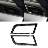 2 PCS Car USA Color Carbon Fiber Side Air Outlet Decorative Sticker for Ford Mustang 2015-2017